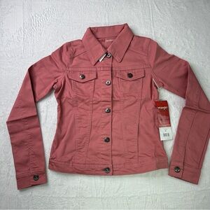 Wrangler Authentics Women's Stretch Denim Jacket Pink Size Extra Small
